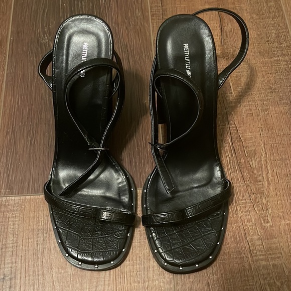 Black toe loop block heel - Picture 3 of 6